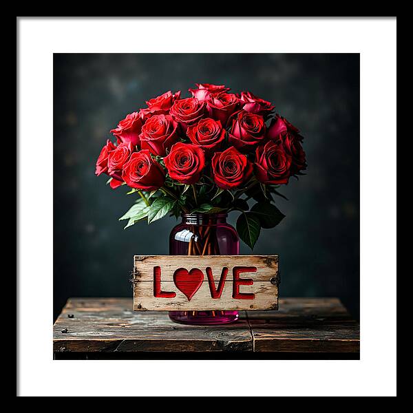 Sign of Love - Framed Print