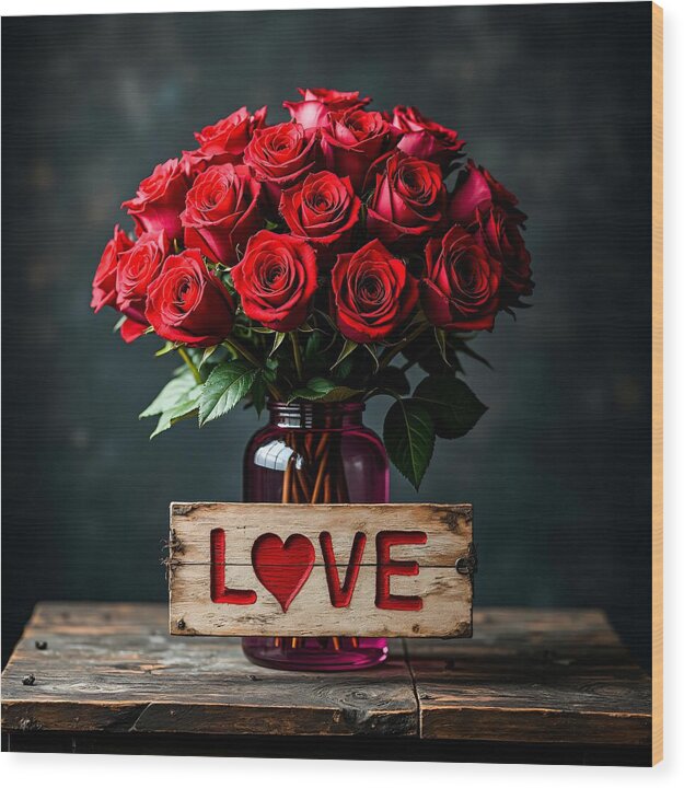 Sign of Love - Wood Print