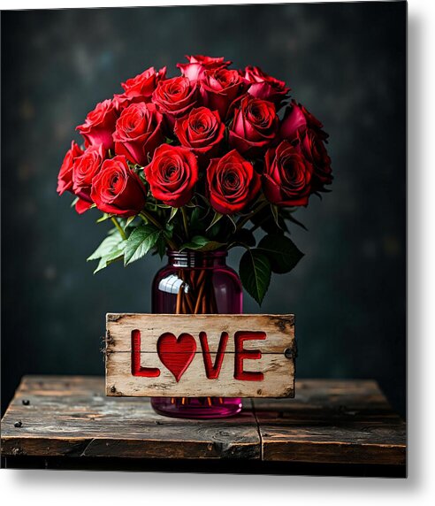 Sign of Love - Metal Print