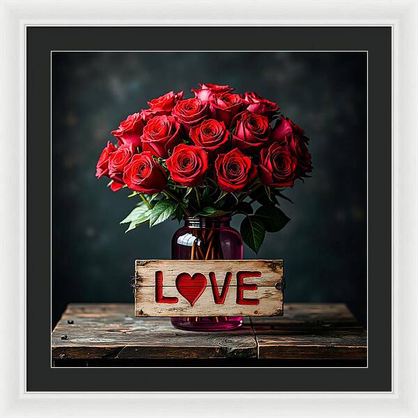 Sign of Love - Framed Print