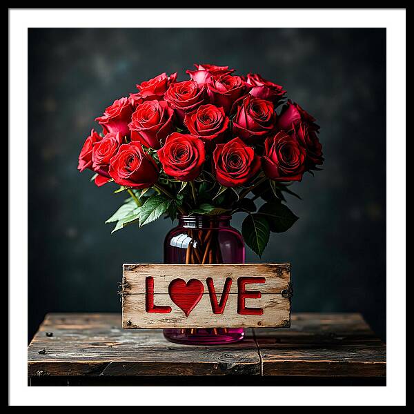 Sign of Love - Framed Print