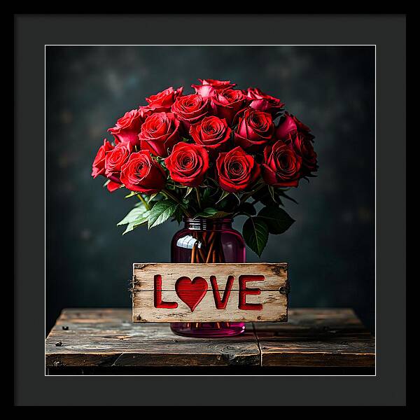 Sign of Love - Framed Print