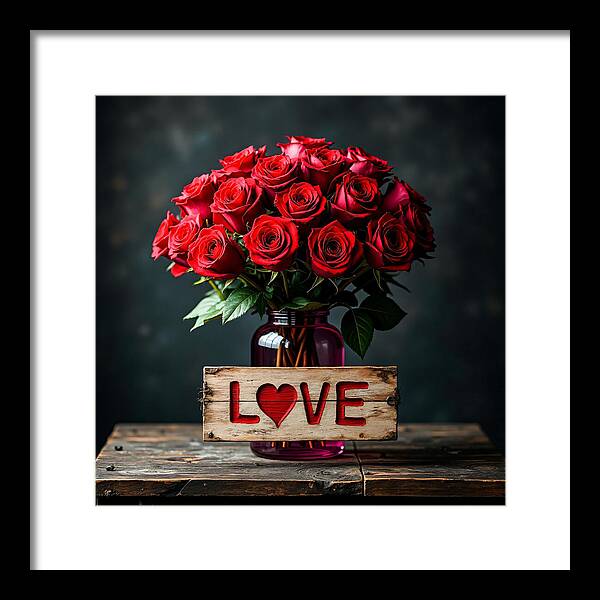 Sign of Love - Framed Print