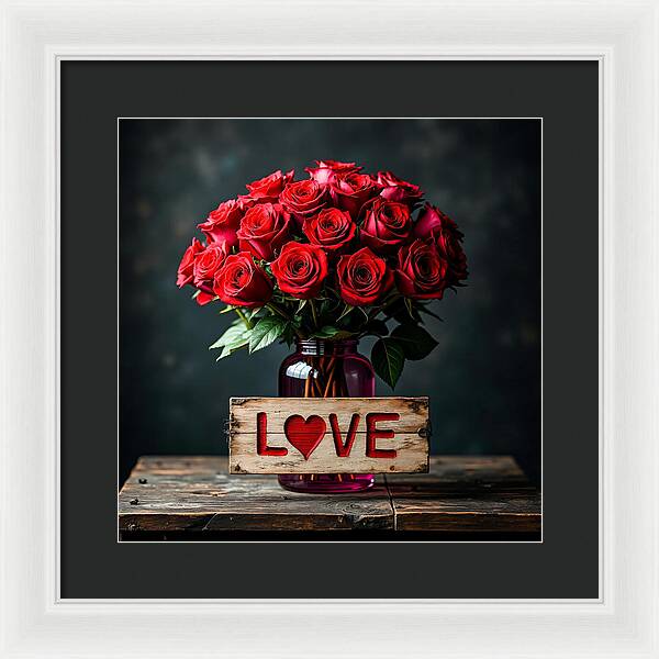 Sign of Love - Framed Print