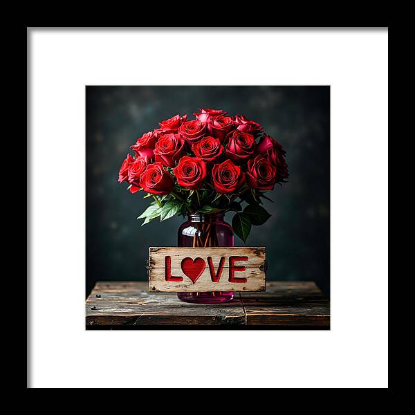 Sign of Love - Framed Print