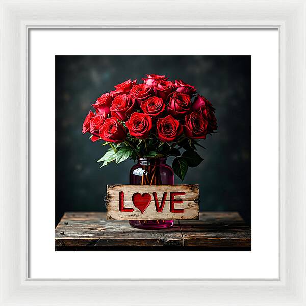 Sign of Love - Framed Print