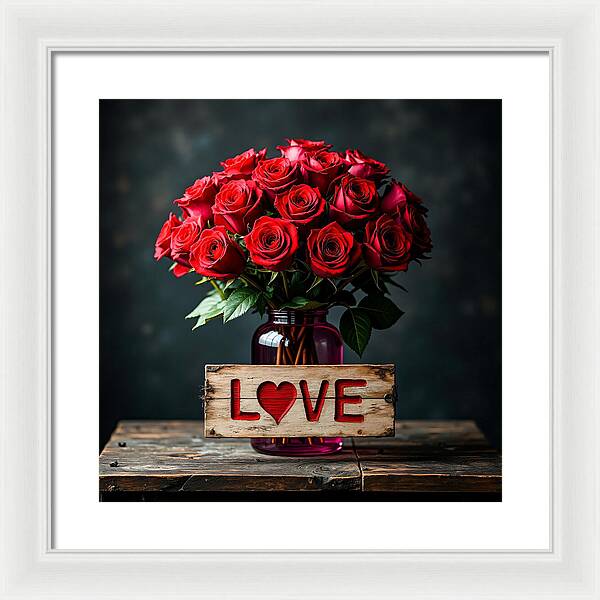 Sign of Love - Framed Print