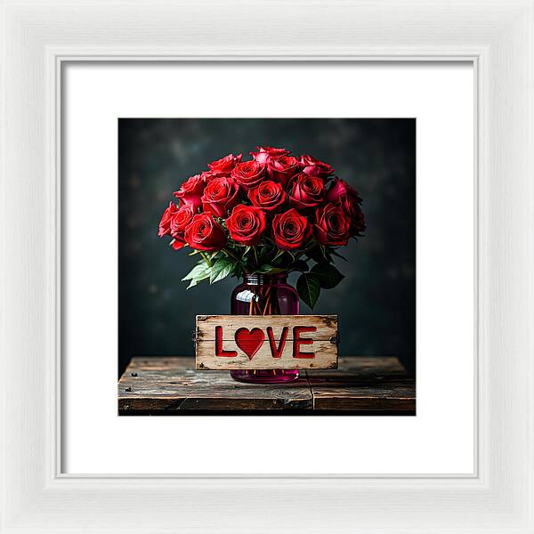 Sign of Love - Framed Print