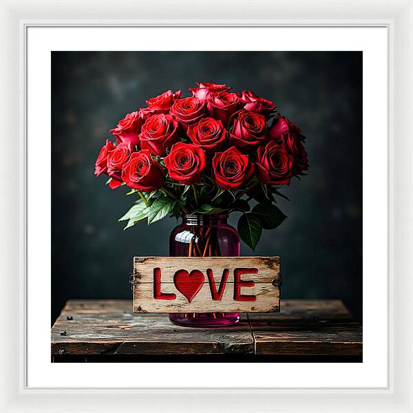 Sign of Love - Framed Print