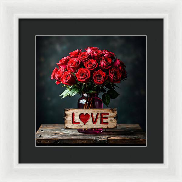 Sign of Love - Framed Print
