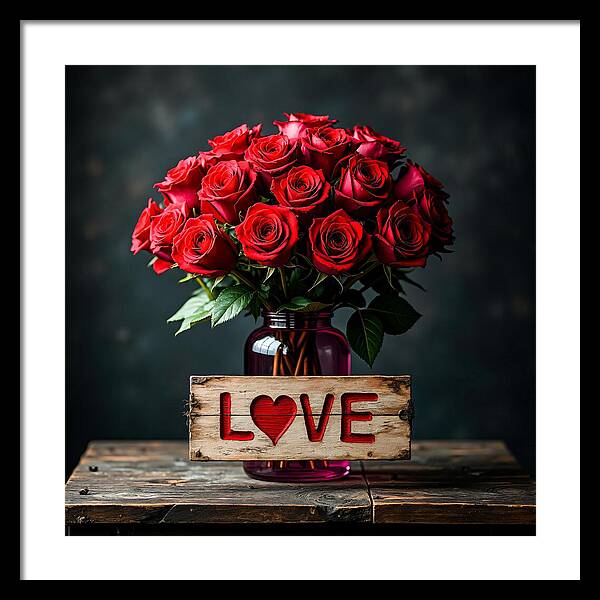 Sign of Love - Framed Print