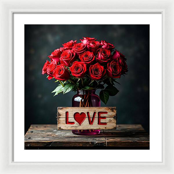 Sign of Love - Framed Print