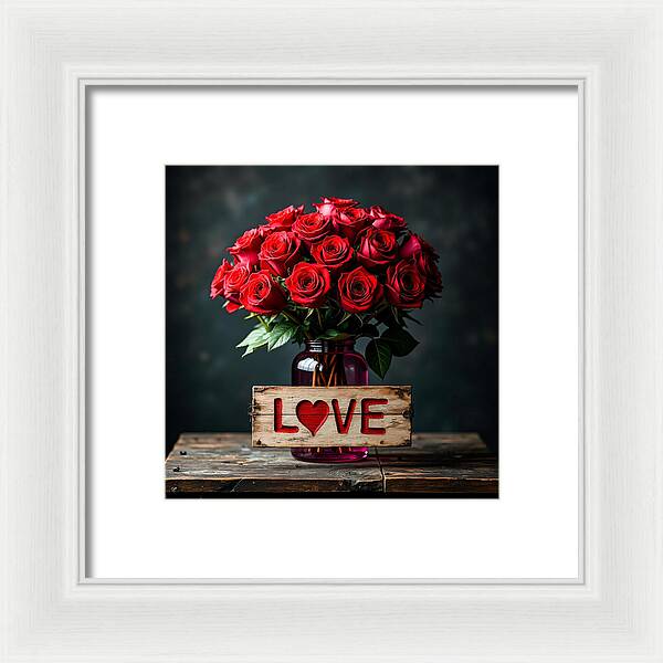 Sign of Love - Framed Print