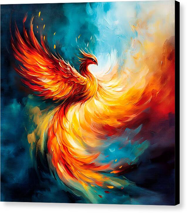 Sky Fire Ascension - Canvas Print
