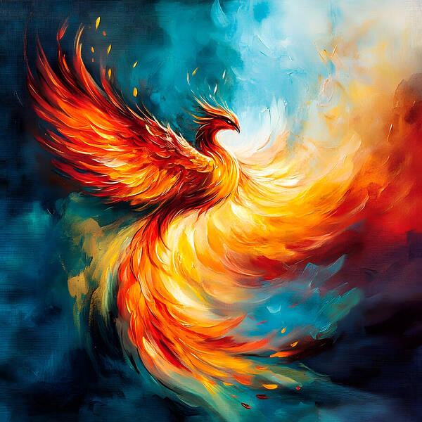 Sky Fire Ascension - Art Print