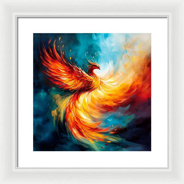 Sky Fire Ascension - Framed Print