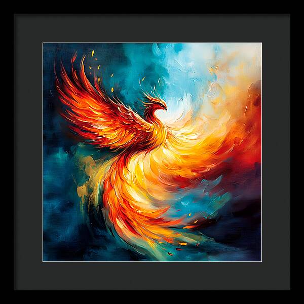 Sky Fire Ascension - Framed Print