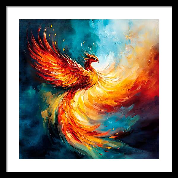 Sky Fire Ascension - Framed Print