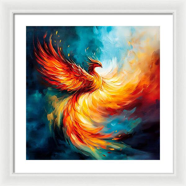 Sky Fire Ascension - Framed Print