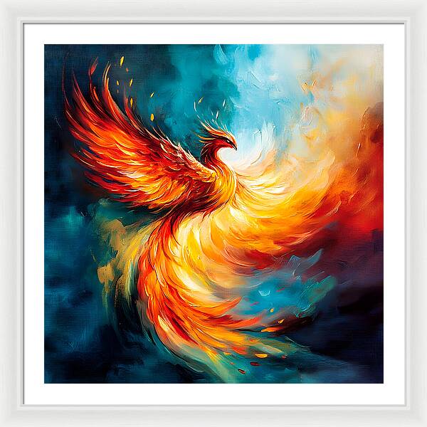 Sky Fire Ascension - Framed Print