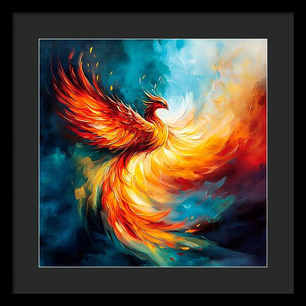 Sky Fire Ascension - Framed Print