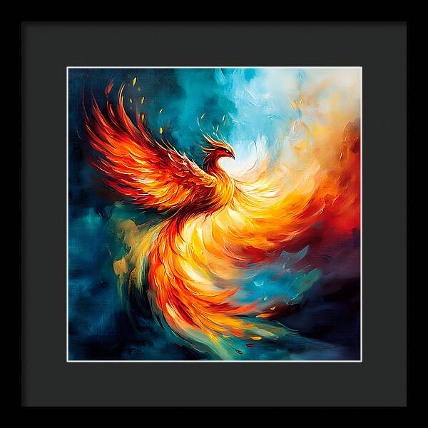 Sky Fire Ascension - Framed Print