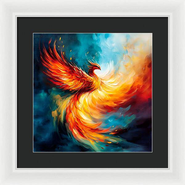 Sky Fire Ascension - Framed Print