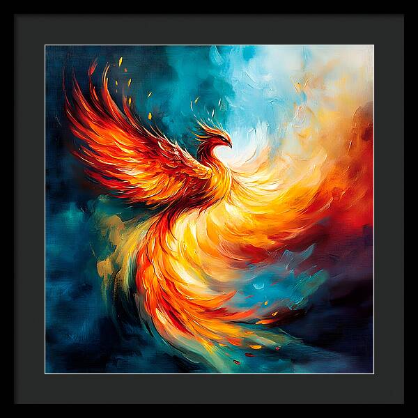 Sky Fire Ascension - Framed Print