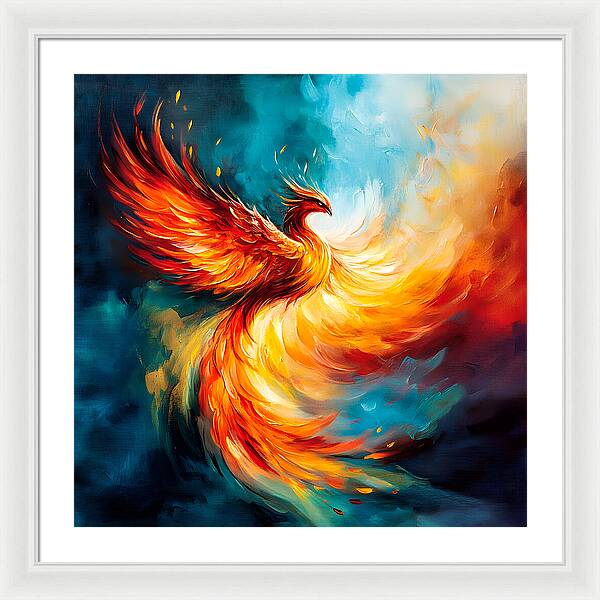 Sky Fire Ascension - Framed Print