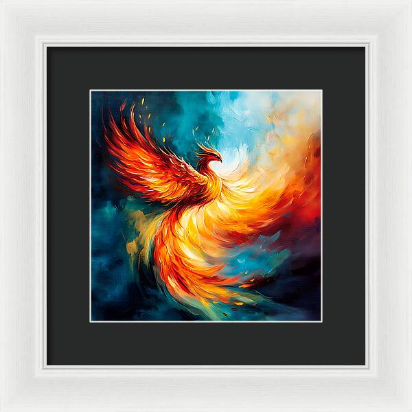 Sky Fire Ascension - Framed Print