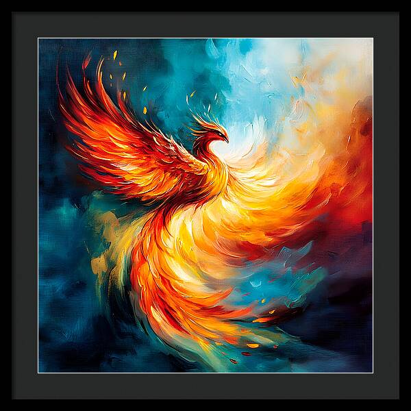 Sky Fire Ascension - Framed Print