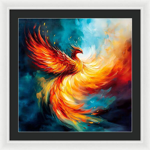 Sky Fire Ascension - Framed Print