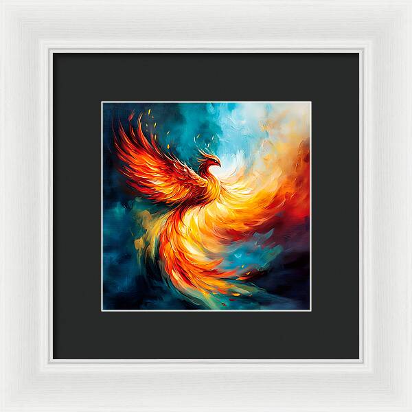 Sky Fire Ascension - Framed Print