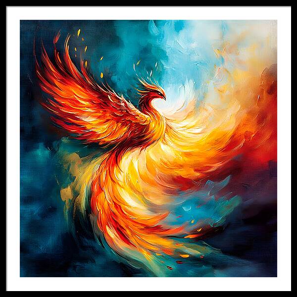 Sky Fire Ascension - Framed Print