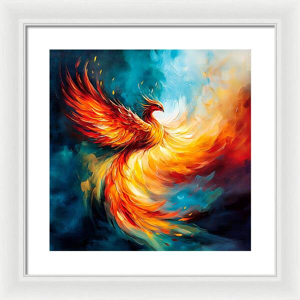 Sky Fire Ascension - Framed Print