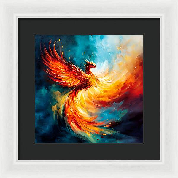 Sky Fire Ascension - Framed Print