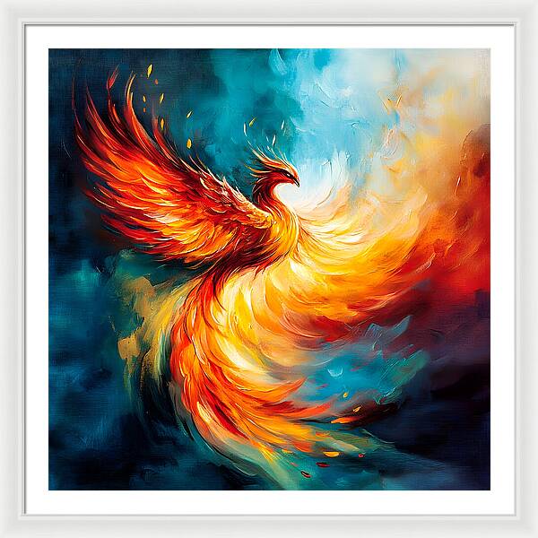 Sky Fire Ascension - Framed Print