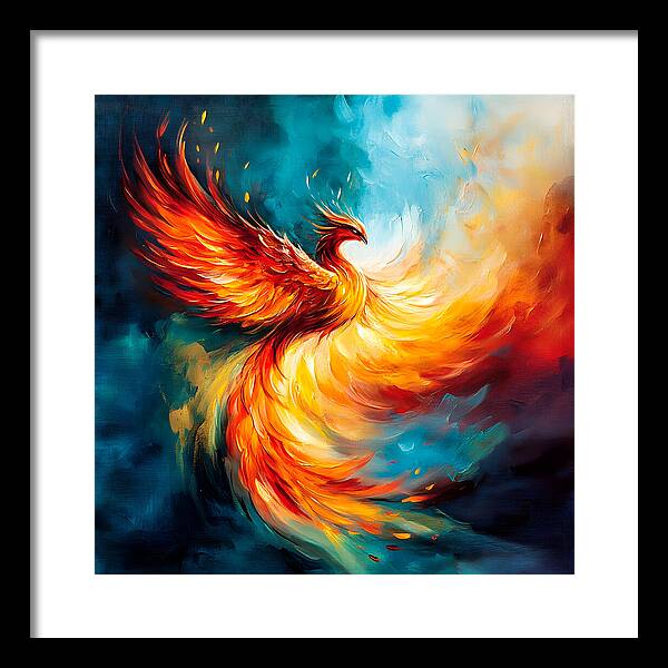 Sky Fire Ascension - Framed Print