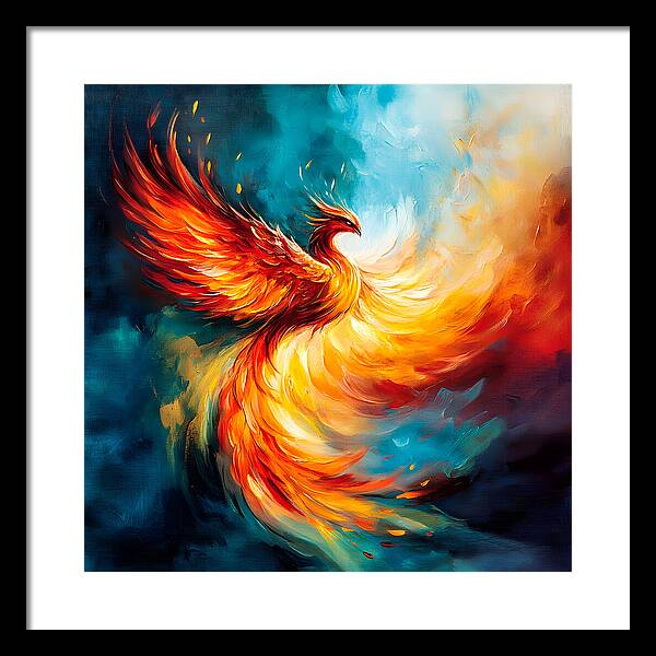 Sky Fire Ascension - Framed Print