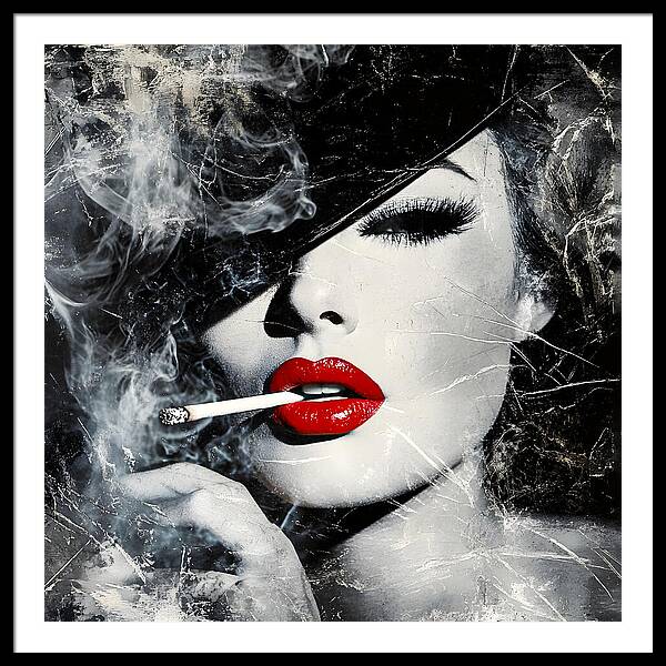 Smoky Seduction - Framed Print