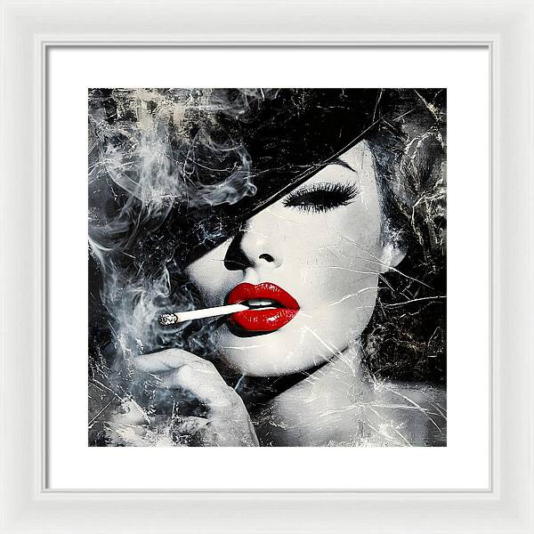 Smoky Seduction - Framed Print