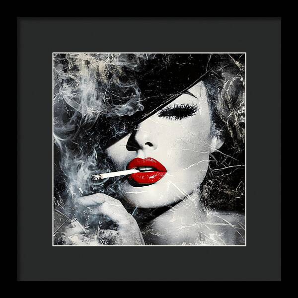 Smoky Seduction - Framed Print