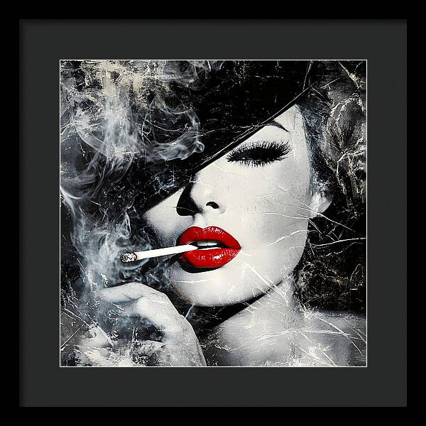 Smoky Seduction - Framed Print