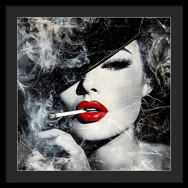 Smoky Seduction - Framed Print