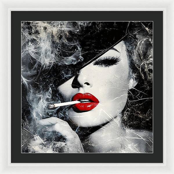 Smoky Seduction - Framed Print