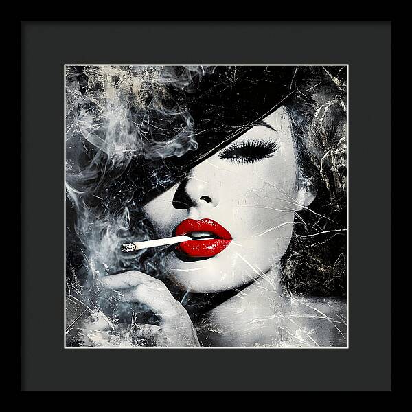 Smoky Seduction - Framed Print