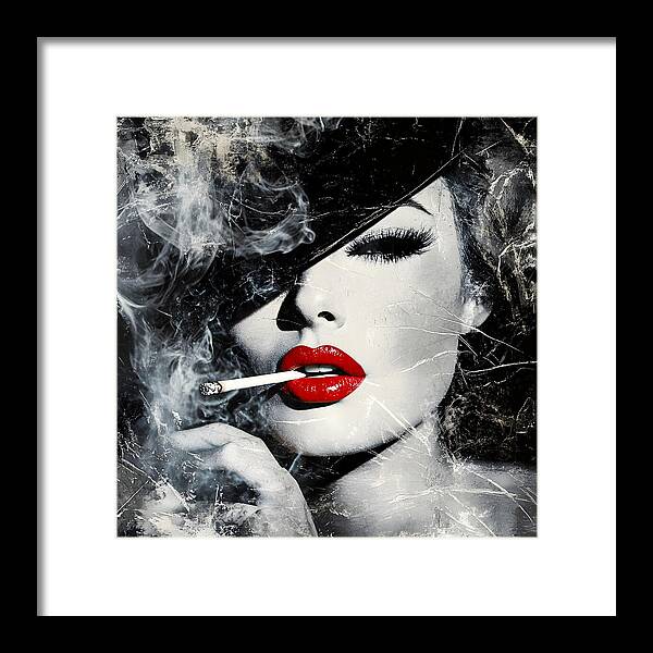 Smoky Seduction - Framed Print