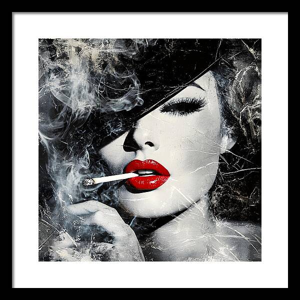Smoky Seduction - Framed Print