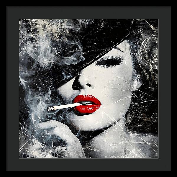 Smoky Seduction - Framed Print