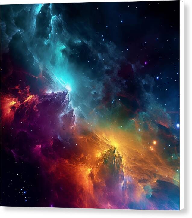 Space Mountains - Canvas Print